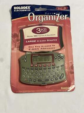 Vintage 2000 Rolodex RF-3 Electronic Personal Organizer 3KB Sealed New Y2K